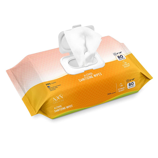 SANITIZING WIPES, CITRUS SCENT - 80 COUNT